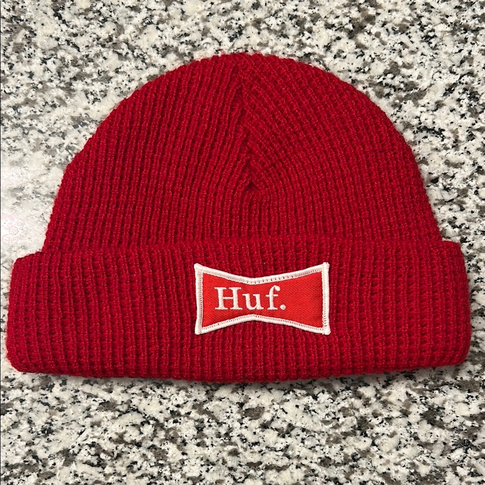 Huf Red Knit Beanie